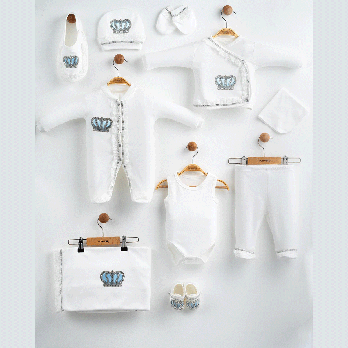 EDA BABY DANTELLİ TAŞLI 10 LU SET 0-3 AY