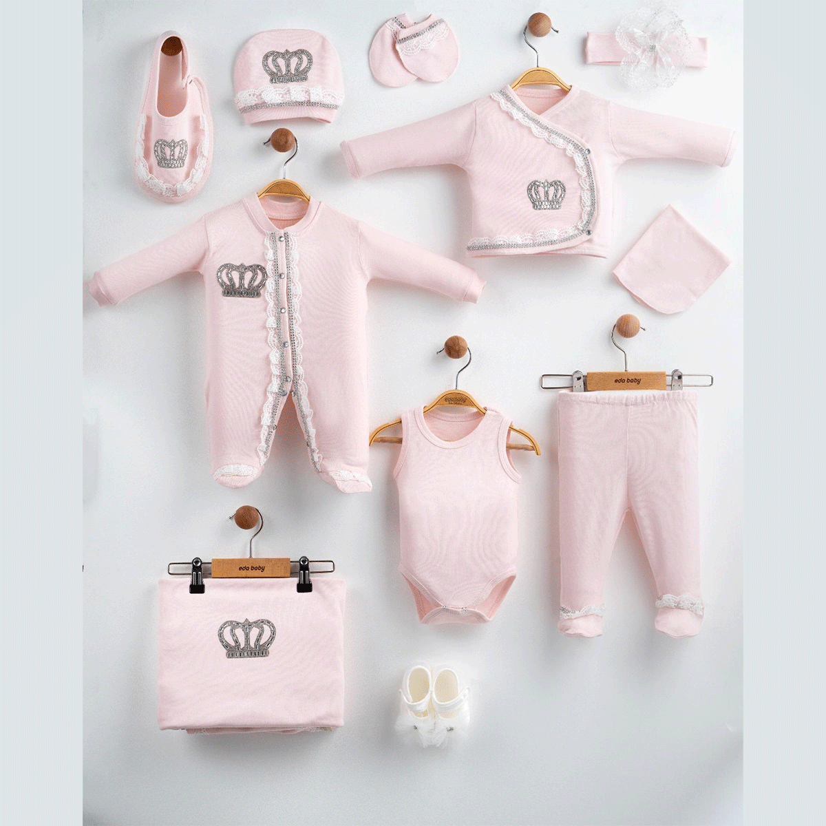 EDA BABY DANTELLİ TAŞLI 10 LU SET 0-3 AY
