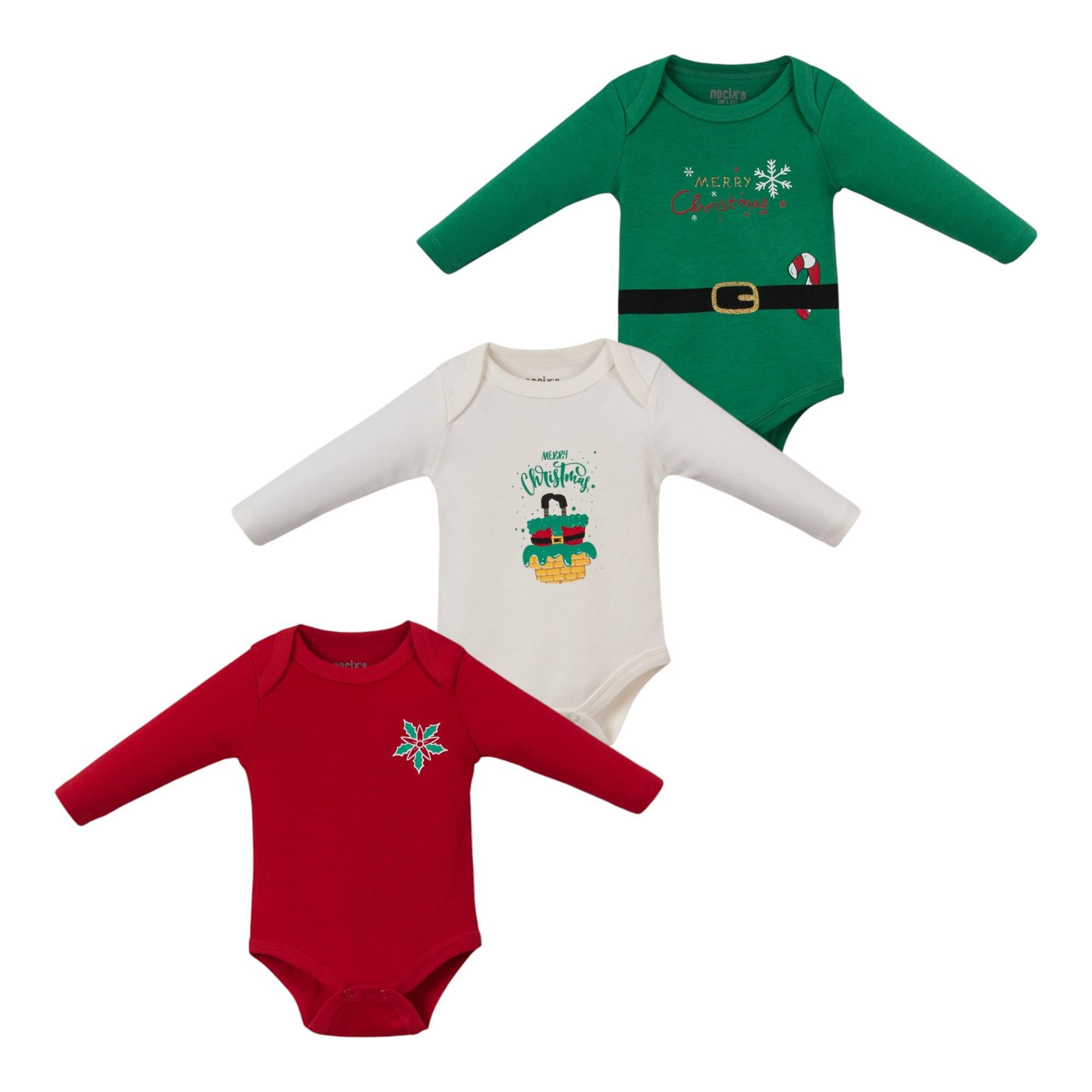Elbow Yılbaşı Temalı  Bebek Üçlü Body