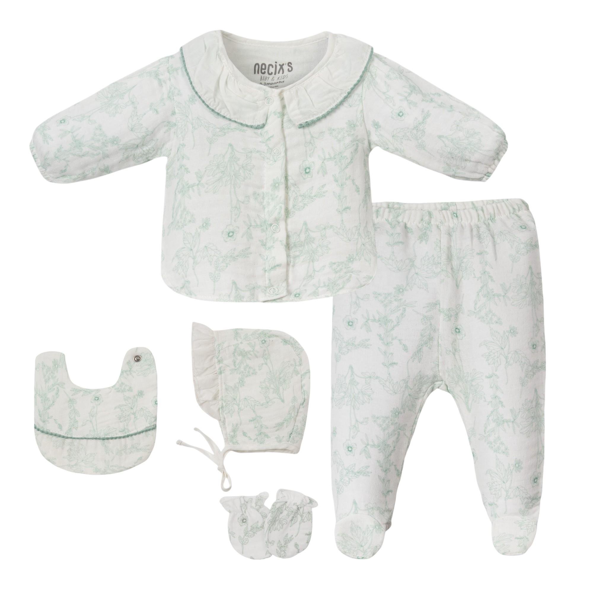 Elfa Kız Bebek Hastane Çıkışı Beşli Set