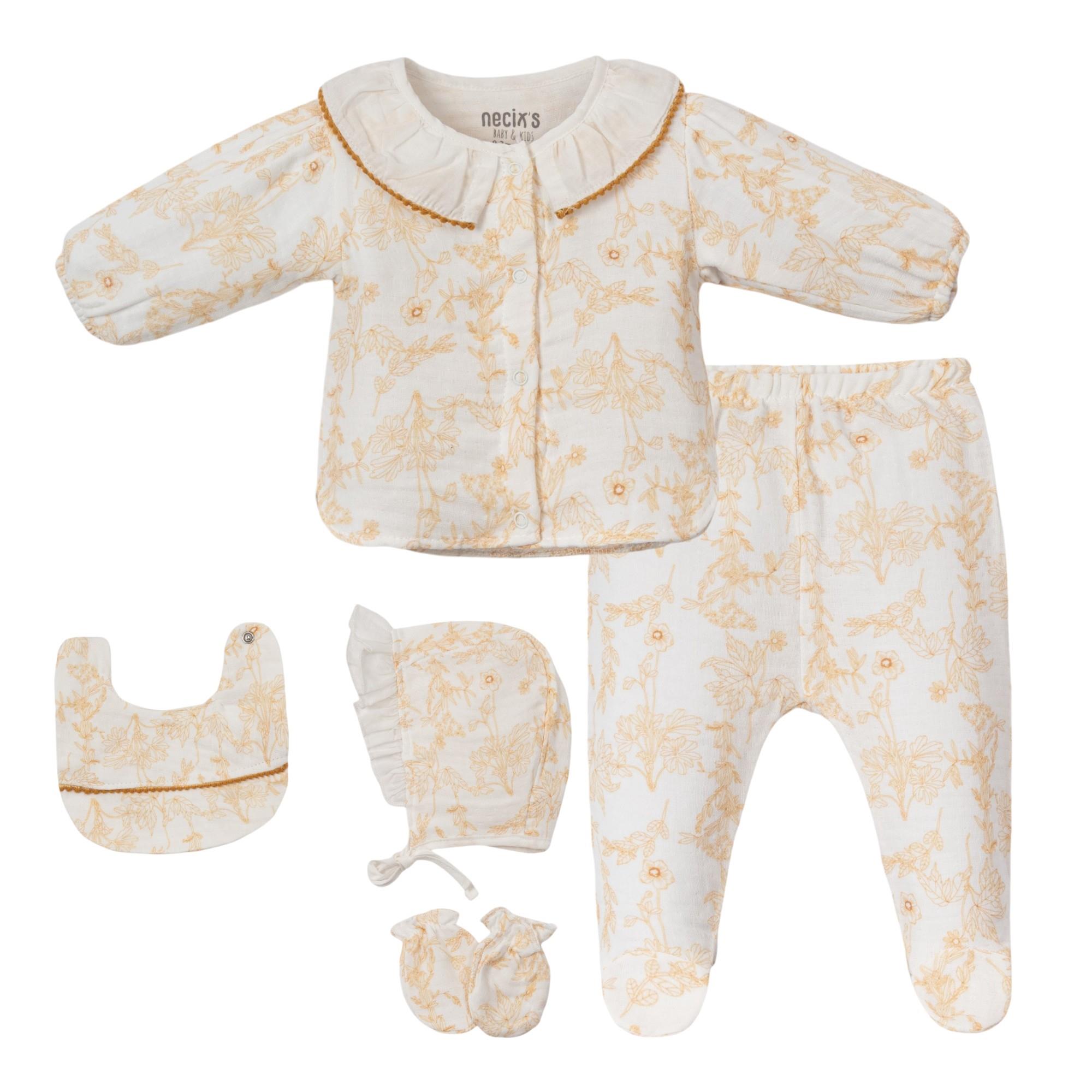 Elfa Kız Bebek Hastane Çıkışı Beşli Set