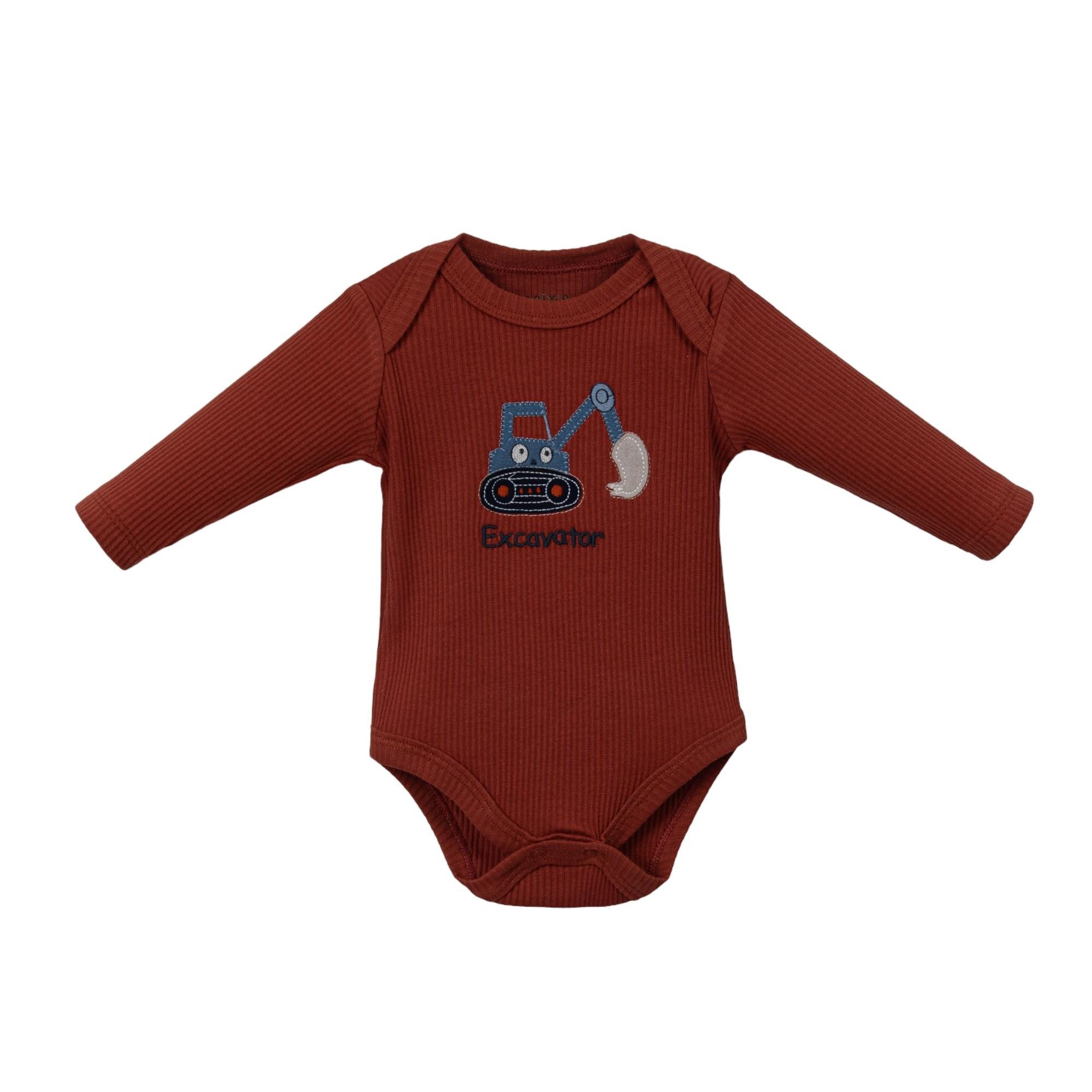 Excavator Erkek Bebek Üçlü Body