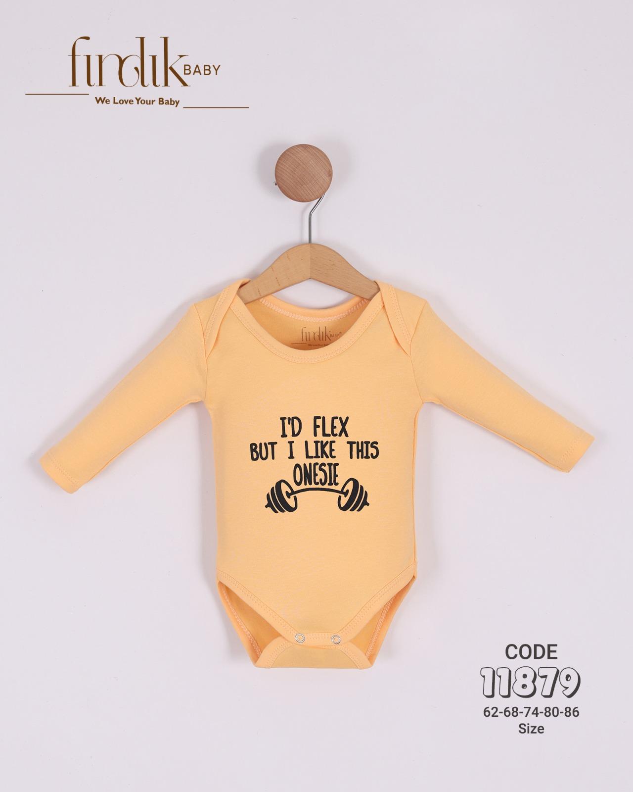FINDIK BABY ERKEK BEBEK YAZI BASKILI BODY