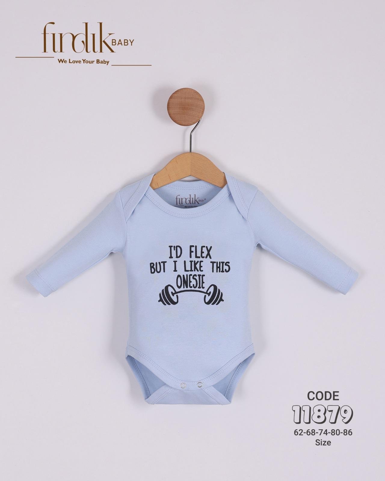 FINDIK BABY ERKEK BEBEK YAZI BASKILI BODY