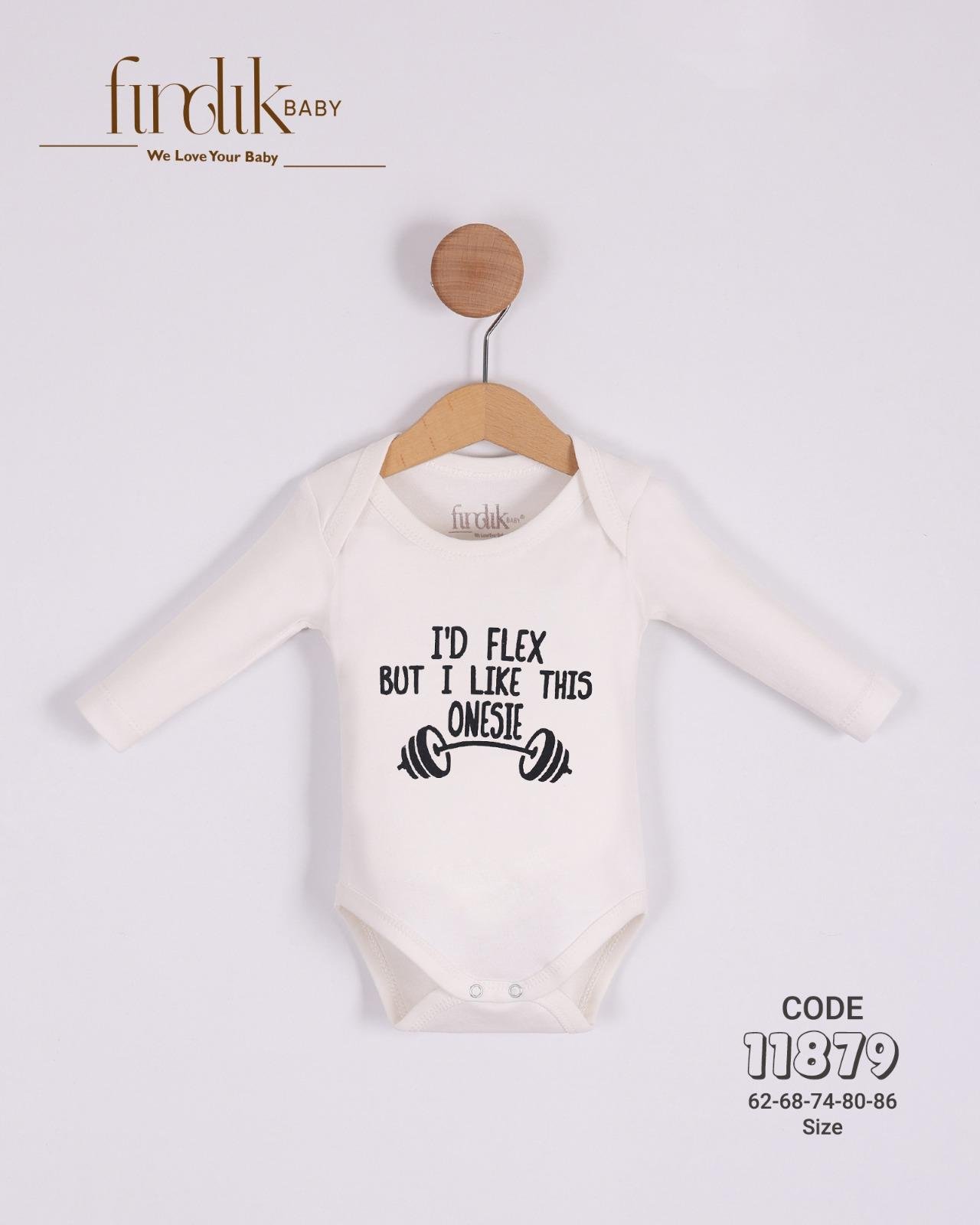 FINDIK BABY ERKEK BEBEK YAZI BASKILI BODY