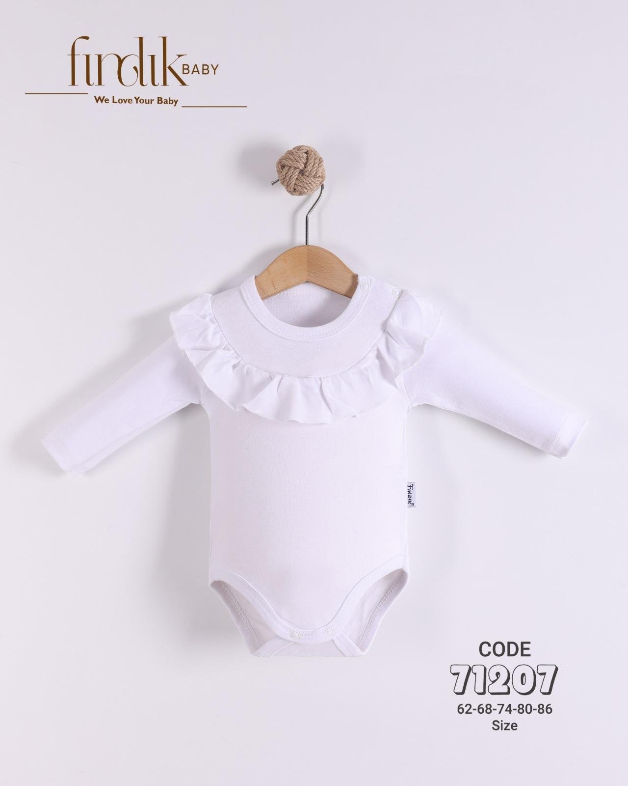 FINDIK BABY KIZ BEBEK YAKA DETAYLI BODY