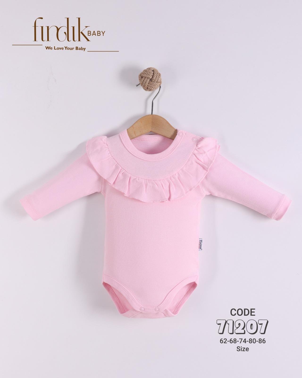 FINDIK BABY KIZ BEBEK YAKA DETAYLI BODY