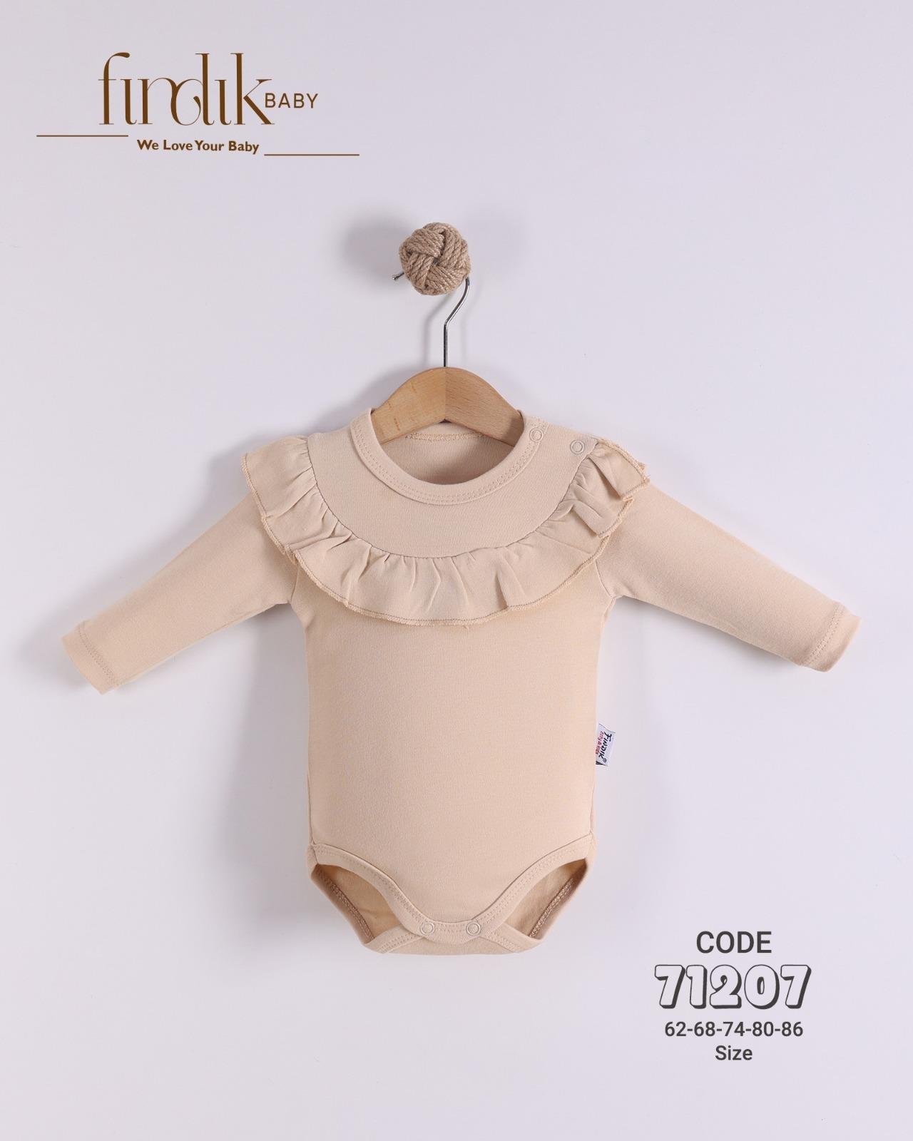 FINDIK BABY KIZ BEBEK YAKA DETAYLI BODY