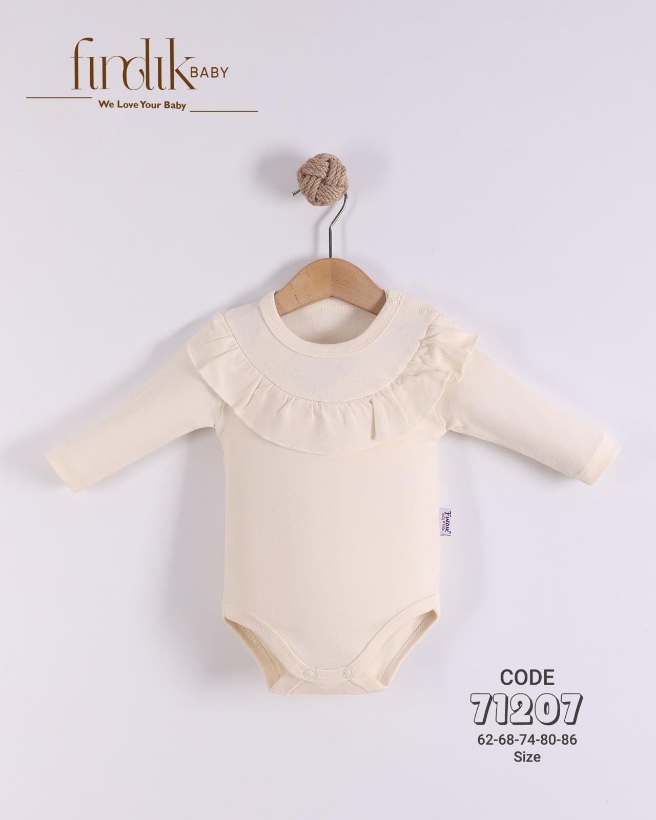 FINDIK BABY KIZ BEBEK YAKA DETAYLI BODY