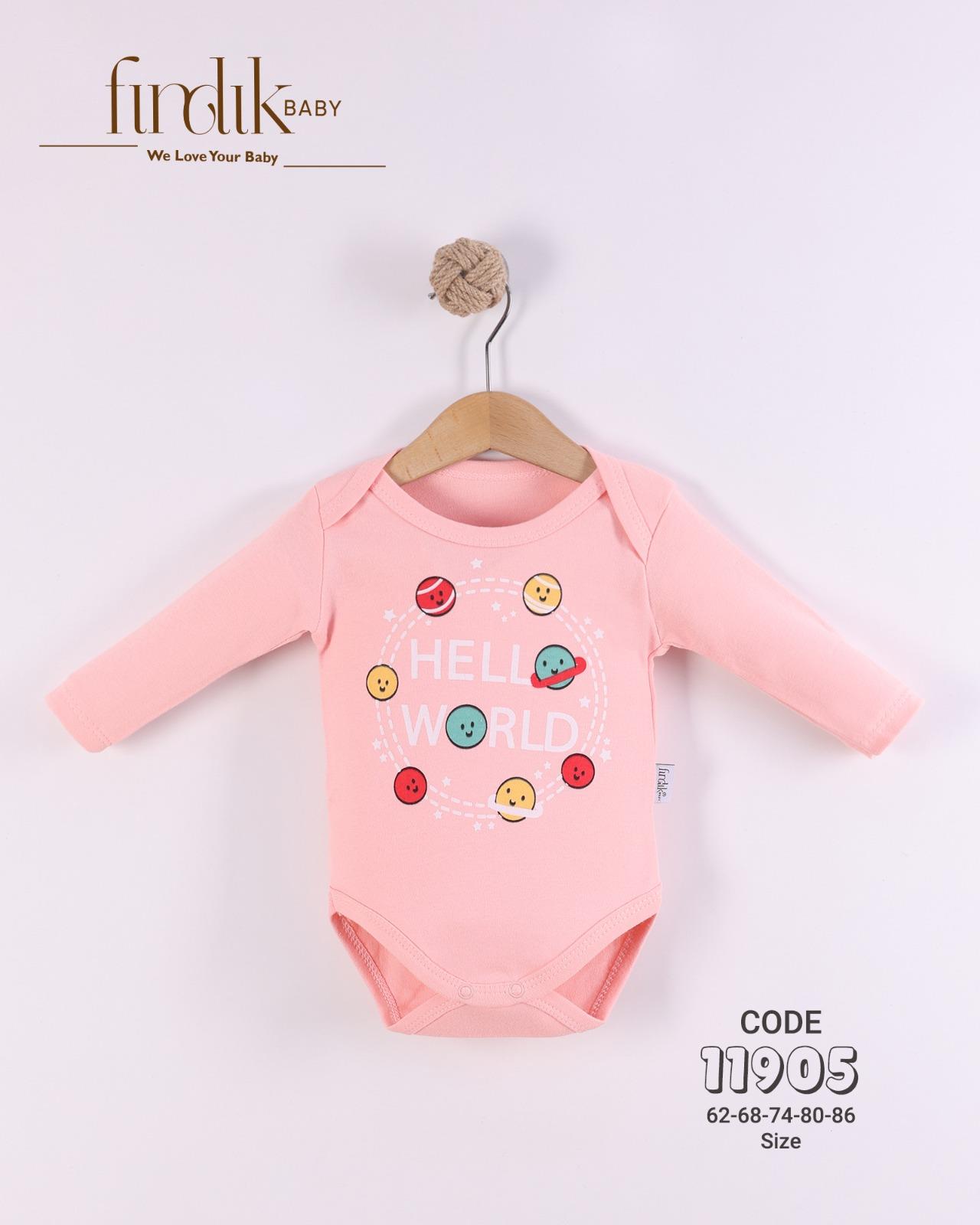 FINDIK BABY UNİSEX BEBEK GEZEGEN BASKILI BODY