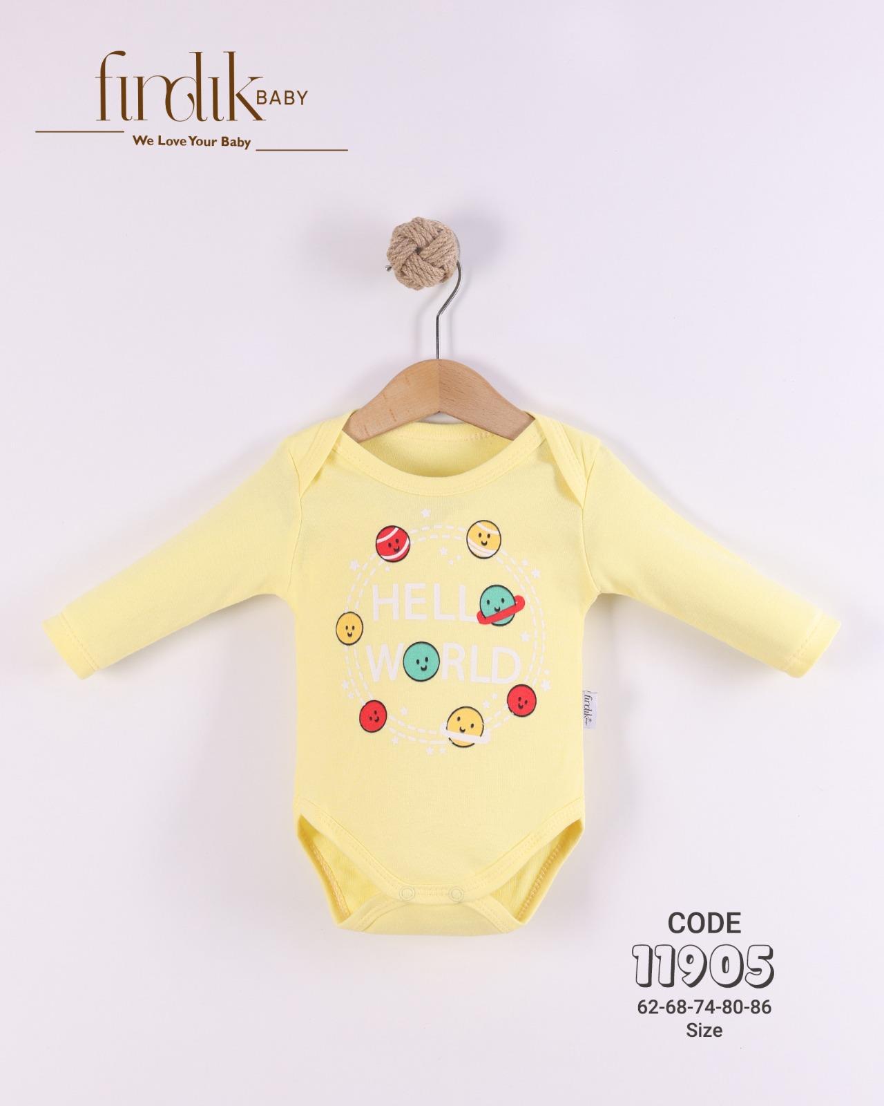 FINDIK BABY UNİSEX BEBEK GEZEGEN BASKILI BODY