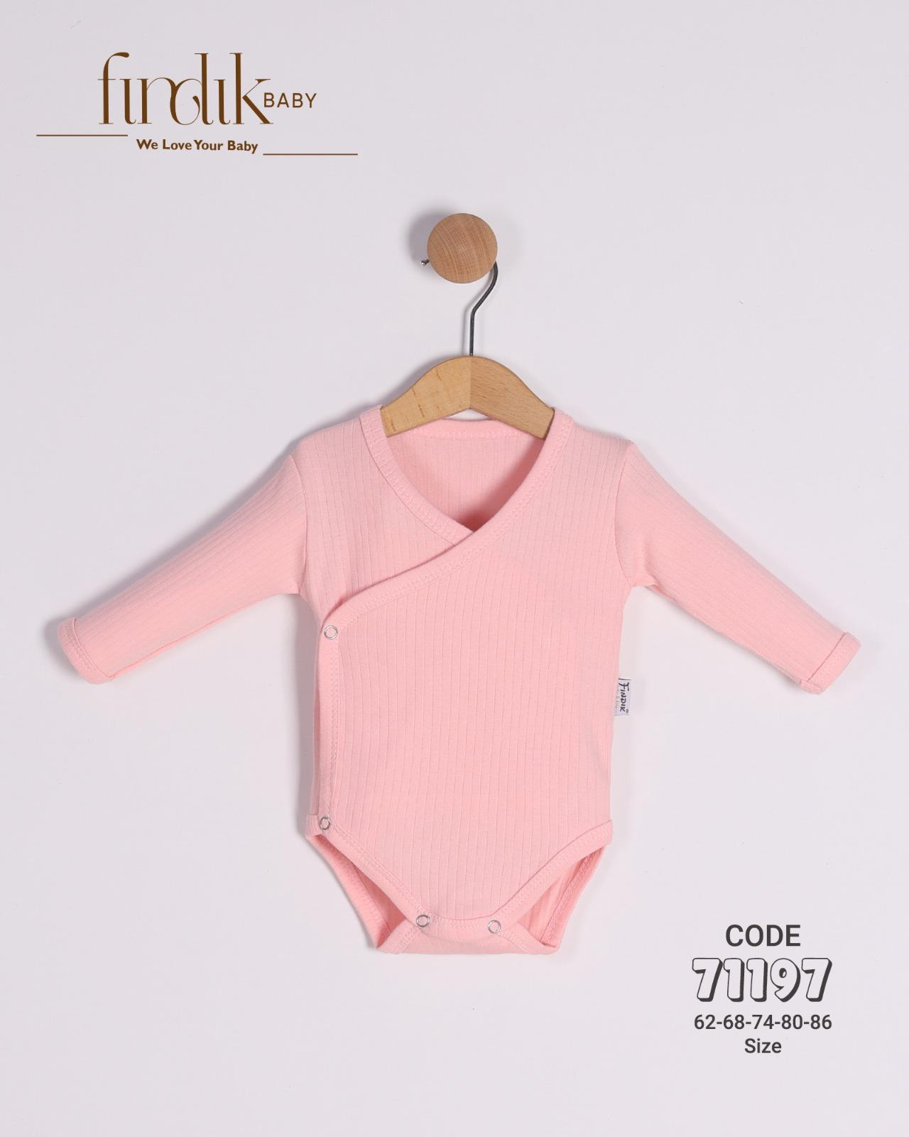 FINDIK BABY UNİSEX BEBEK ÖNDEN KAPAMALI BODY