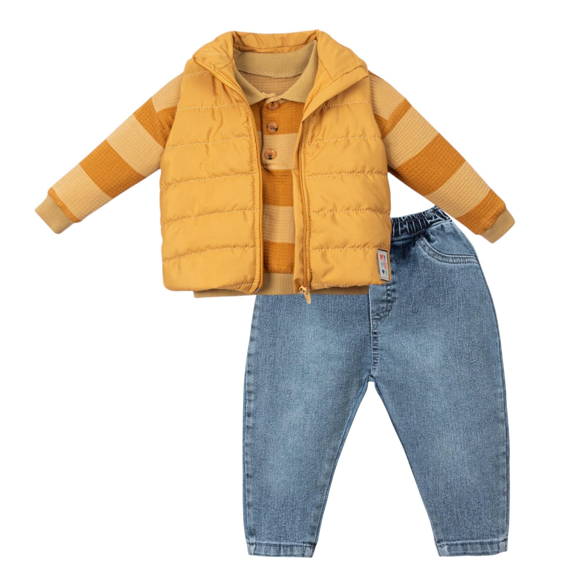 Fun Line Özgün Erkek Bebek Üçlü Takım