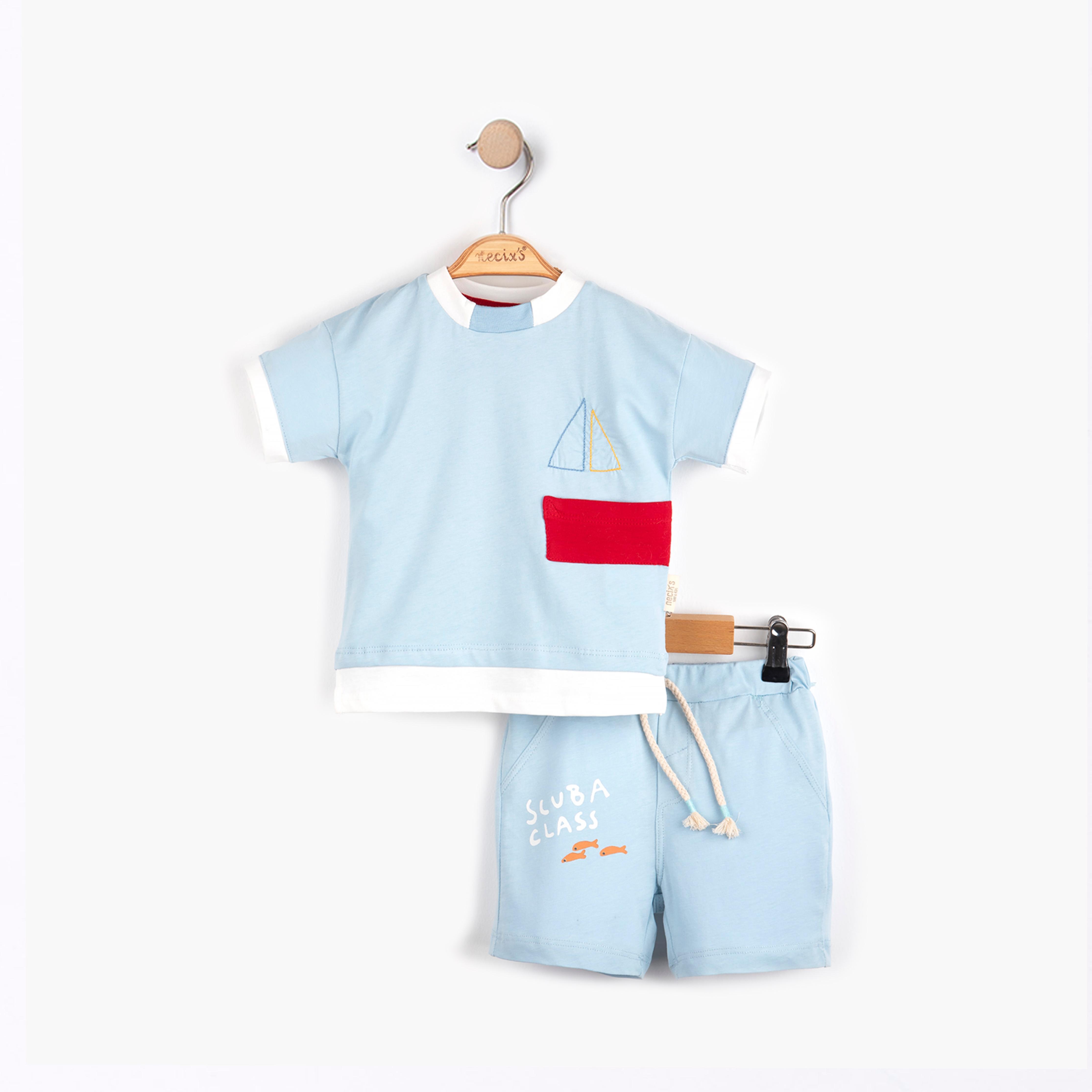 Geometrik Desenli Erkek Bebek İkili Takım