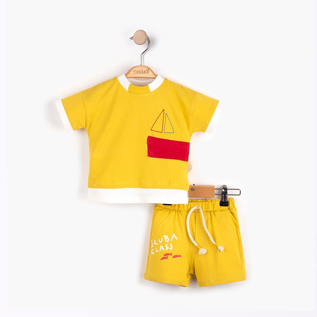 Geometrik Desenli Erkek Bebek İkili Takım