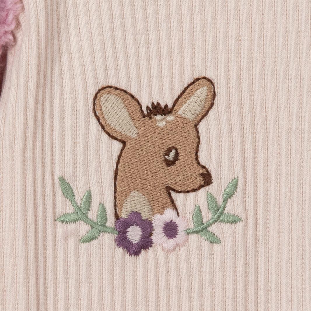 Geyik Nakış Yelekli Erkek Bebek Tulum