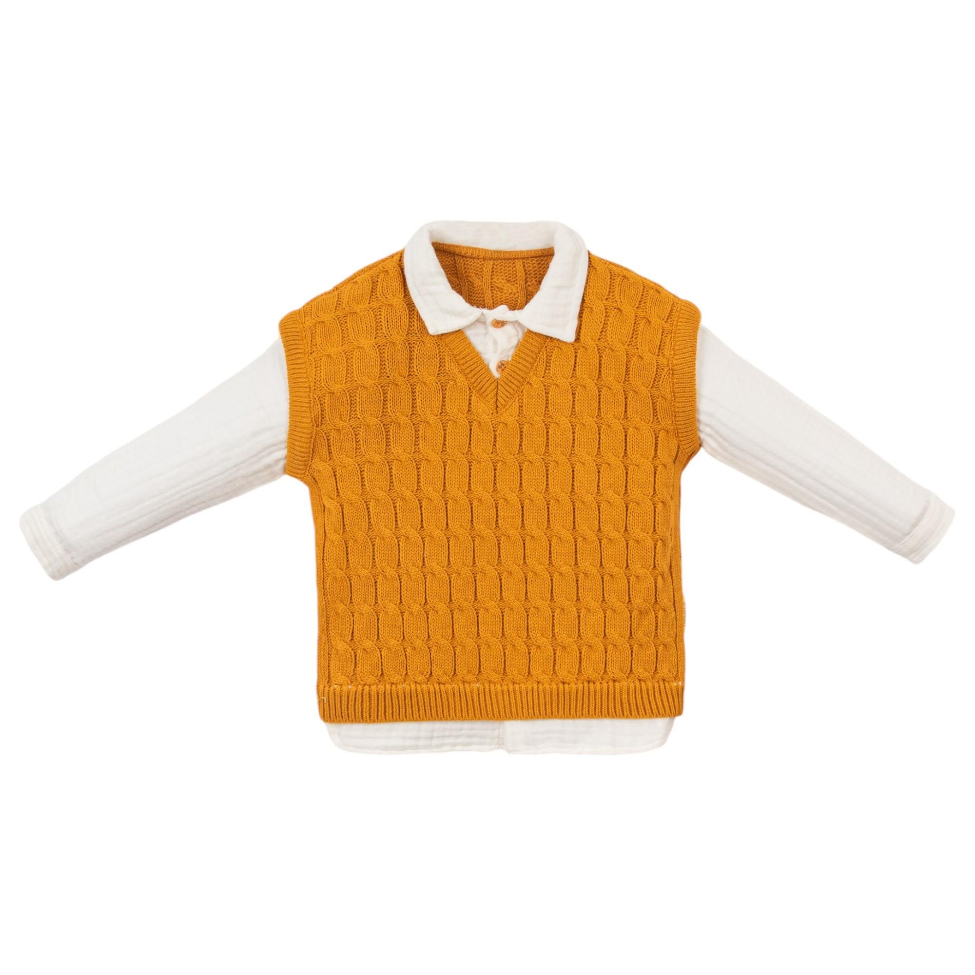 Gömlekli Triko Erkek Bebek İkili Takım