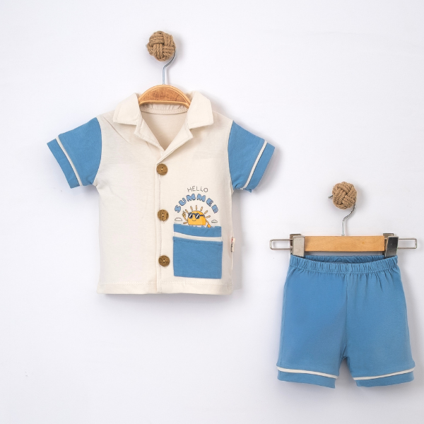 Güneş Baskılı Erkek Bebek Pijama Takımı