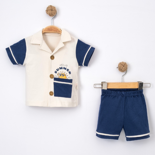 Güneş Baskılı Erkek Bebek Pijama Takımı