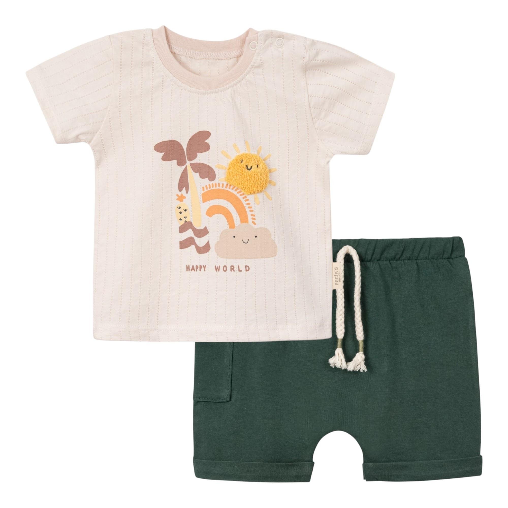 Güneş Figürlü Erkek Bebek İkili Takım