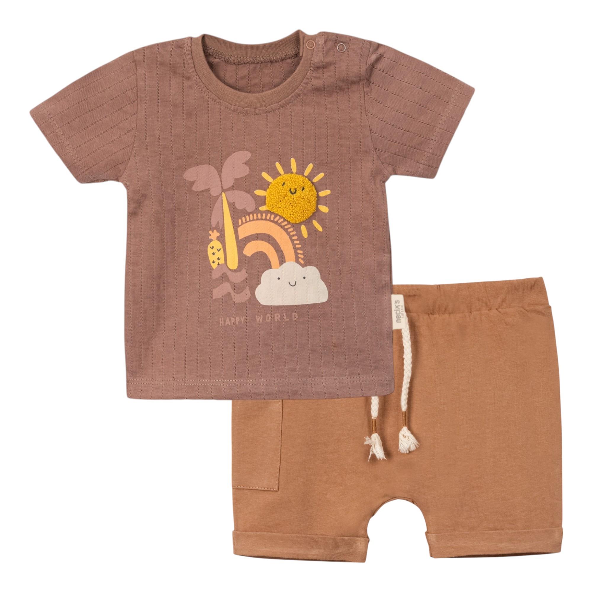 Güneş Figürlü Erkek Bebek İkili Takım