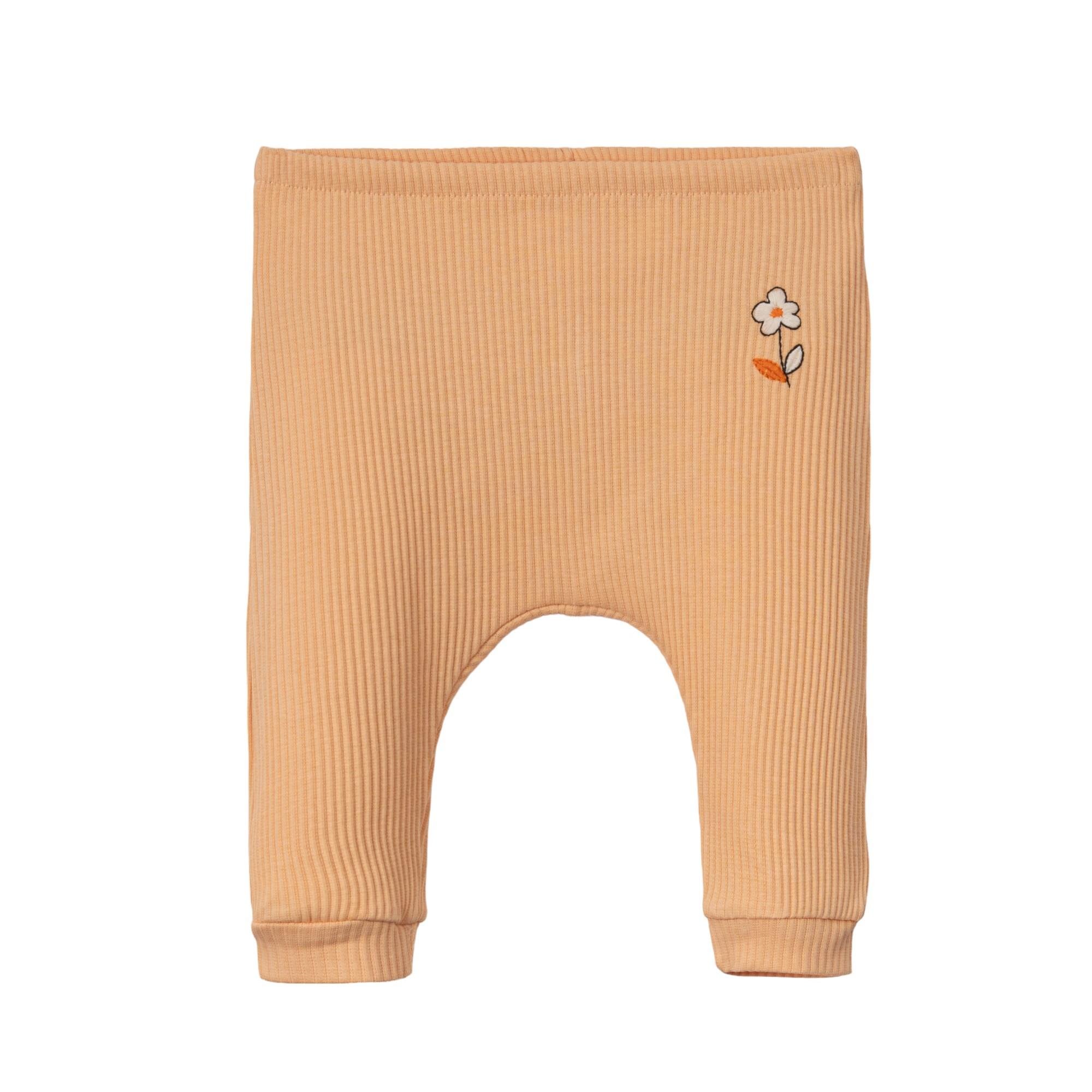 Hana Çiçek Baskılı Kız Bebek Üçlü Pantolon