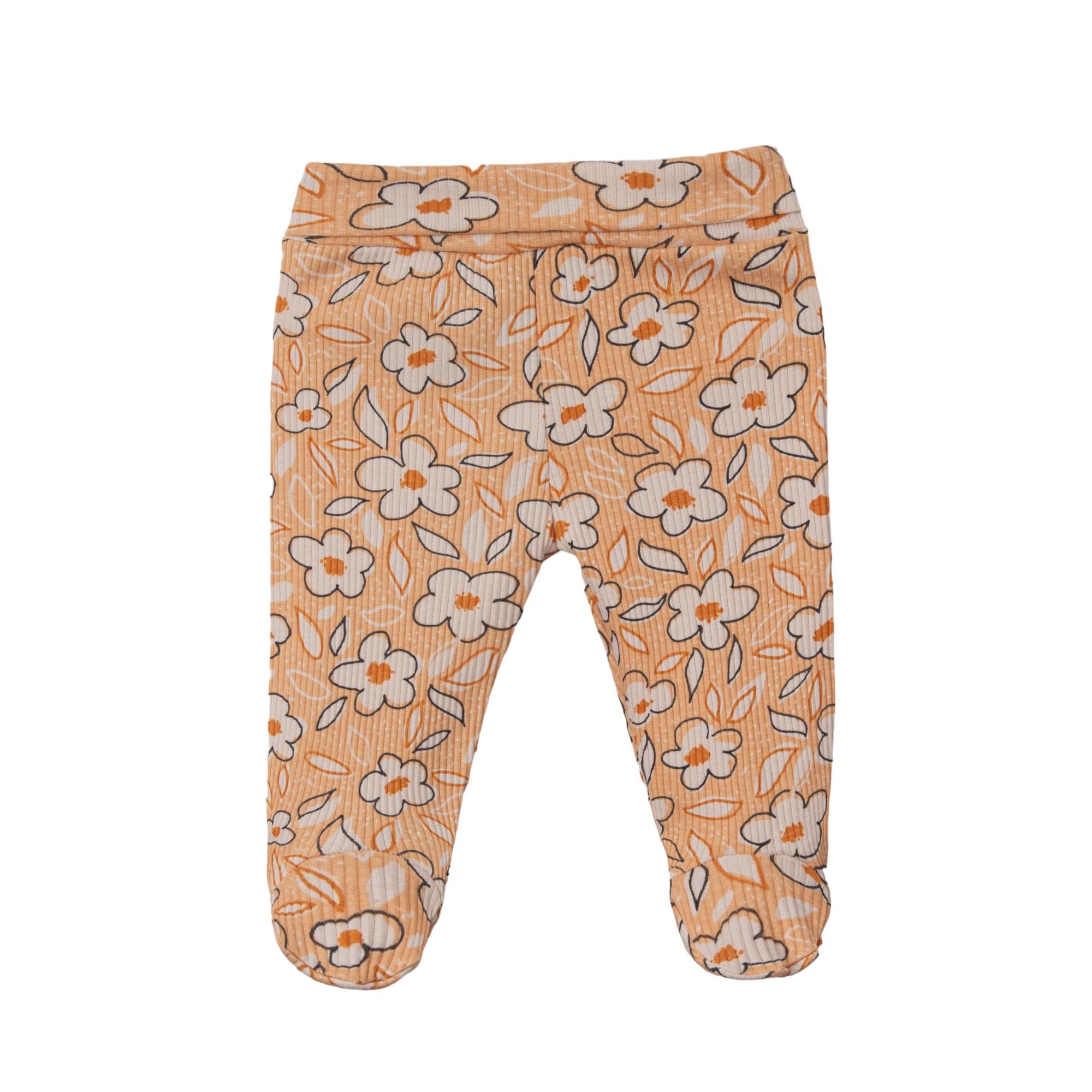 Hana Çiçek Figürlü Patikli Kız Bebek İkili Takımı