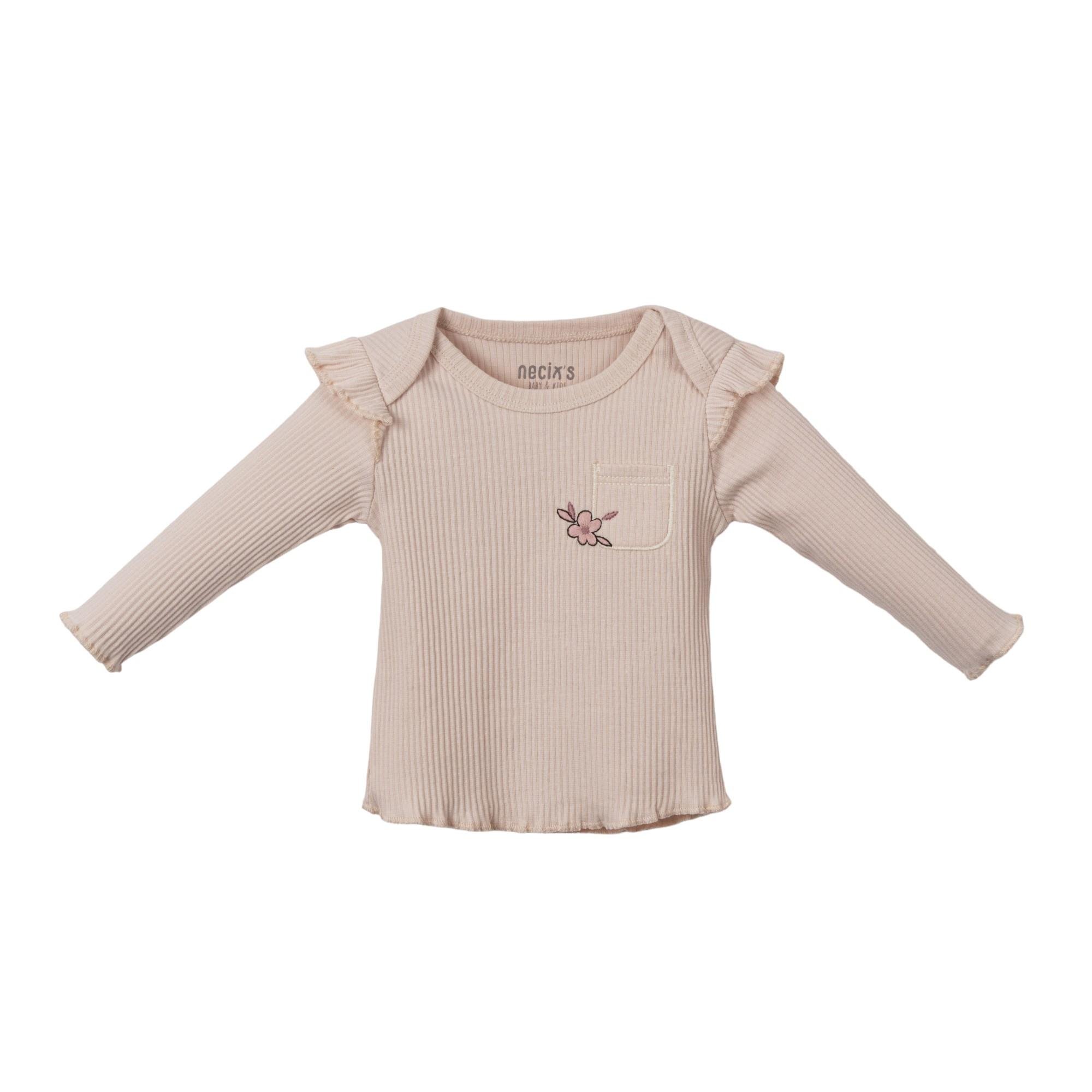 Hana Çiçek Figürlü Patikli Kız Bebek İkili Takımı