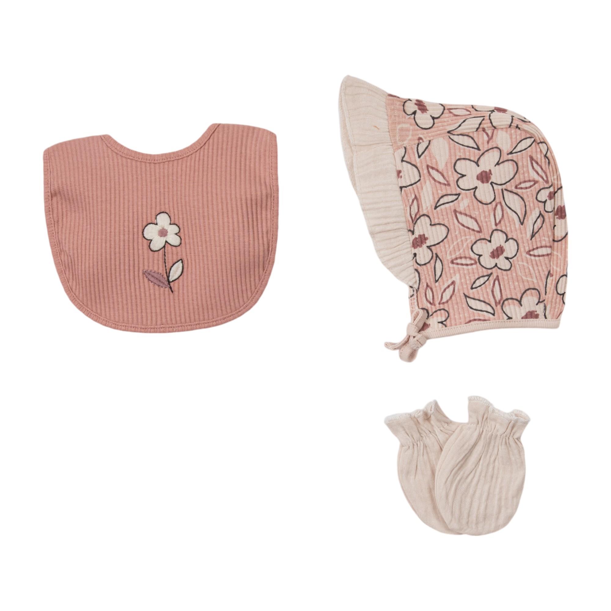 Hana Kız Bebek Hastane Çıkışı Beşli Set