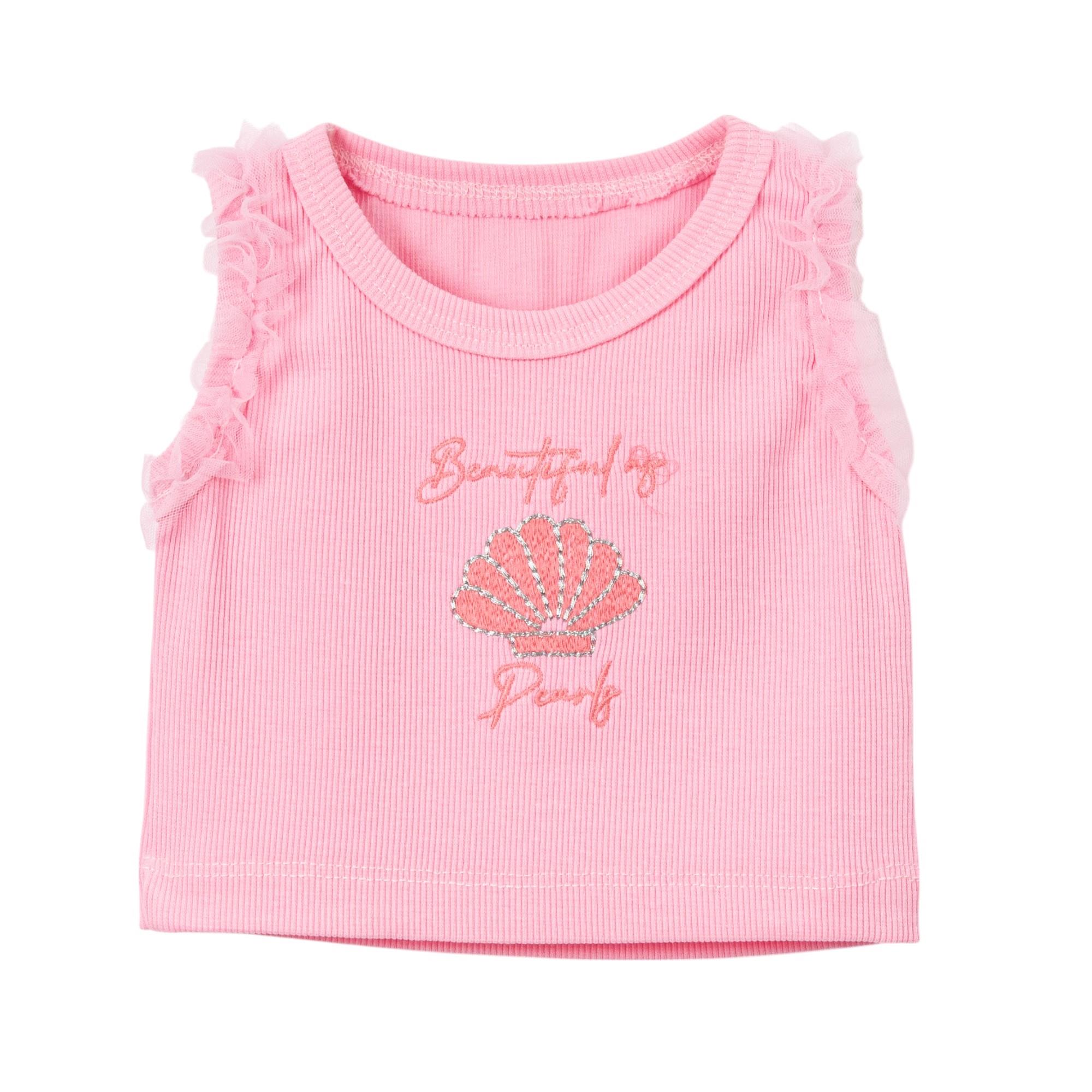 İnci Tütü Etekli Kız Bebek İkili Takım