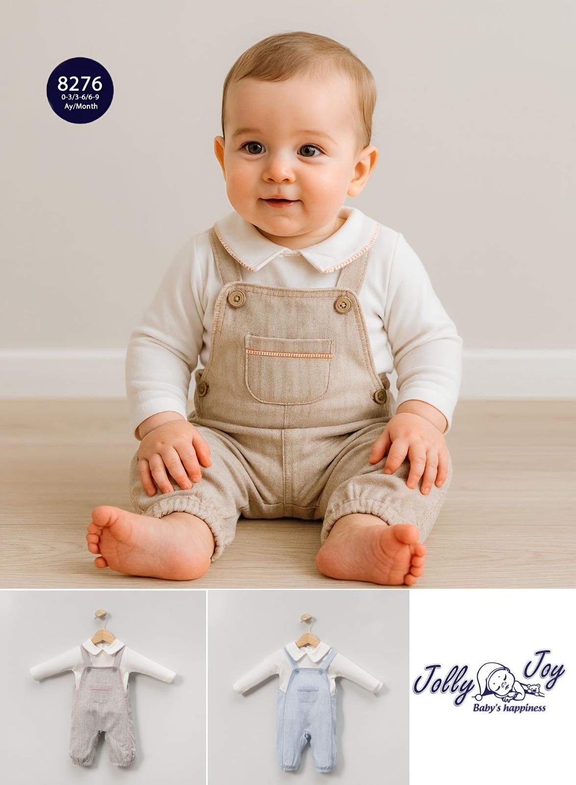 JOLLY JOY BEBE DOKUMA ERKEK BEBEK SALOPET