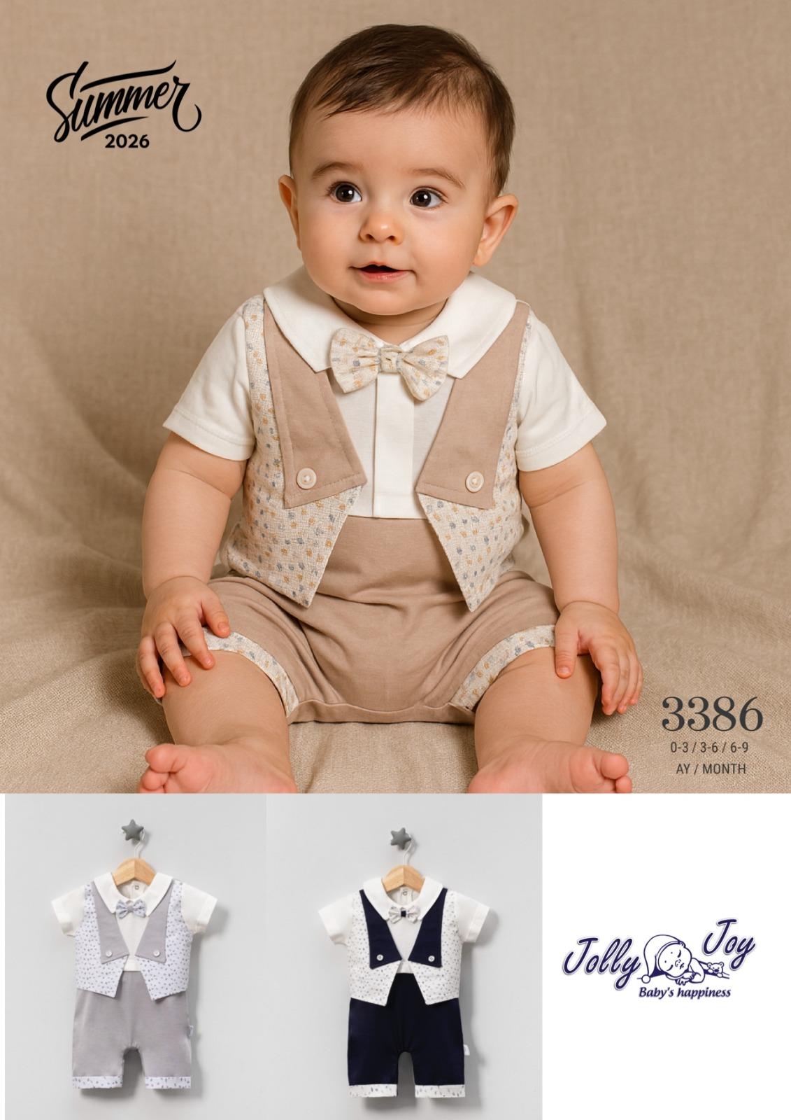 JOLLY JOY CEPKENLİ DESENLİ ERKEK TULUM 6-18 AY
