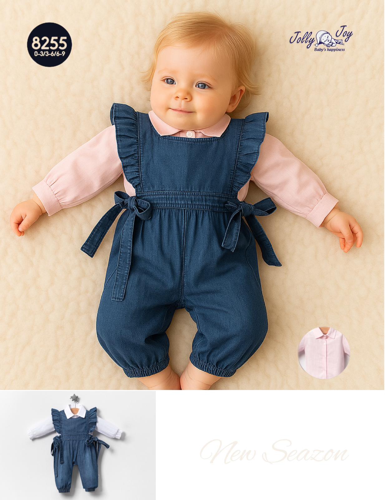 JOLLY JOY GÖMLEKLİ KIZ KOT TULUM