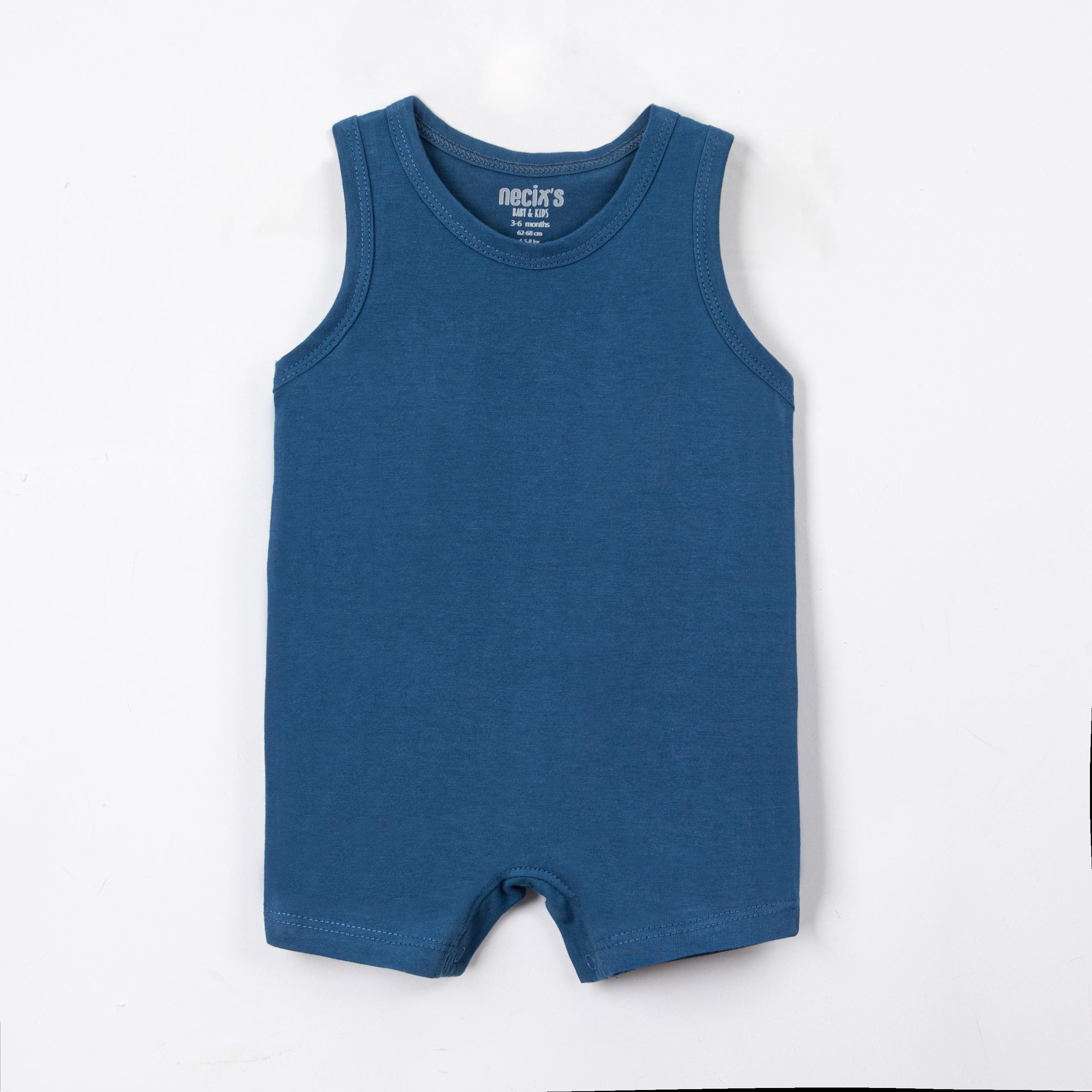 Kalın Askılı Yazlık erkek Bebek Üçlü Tulum