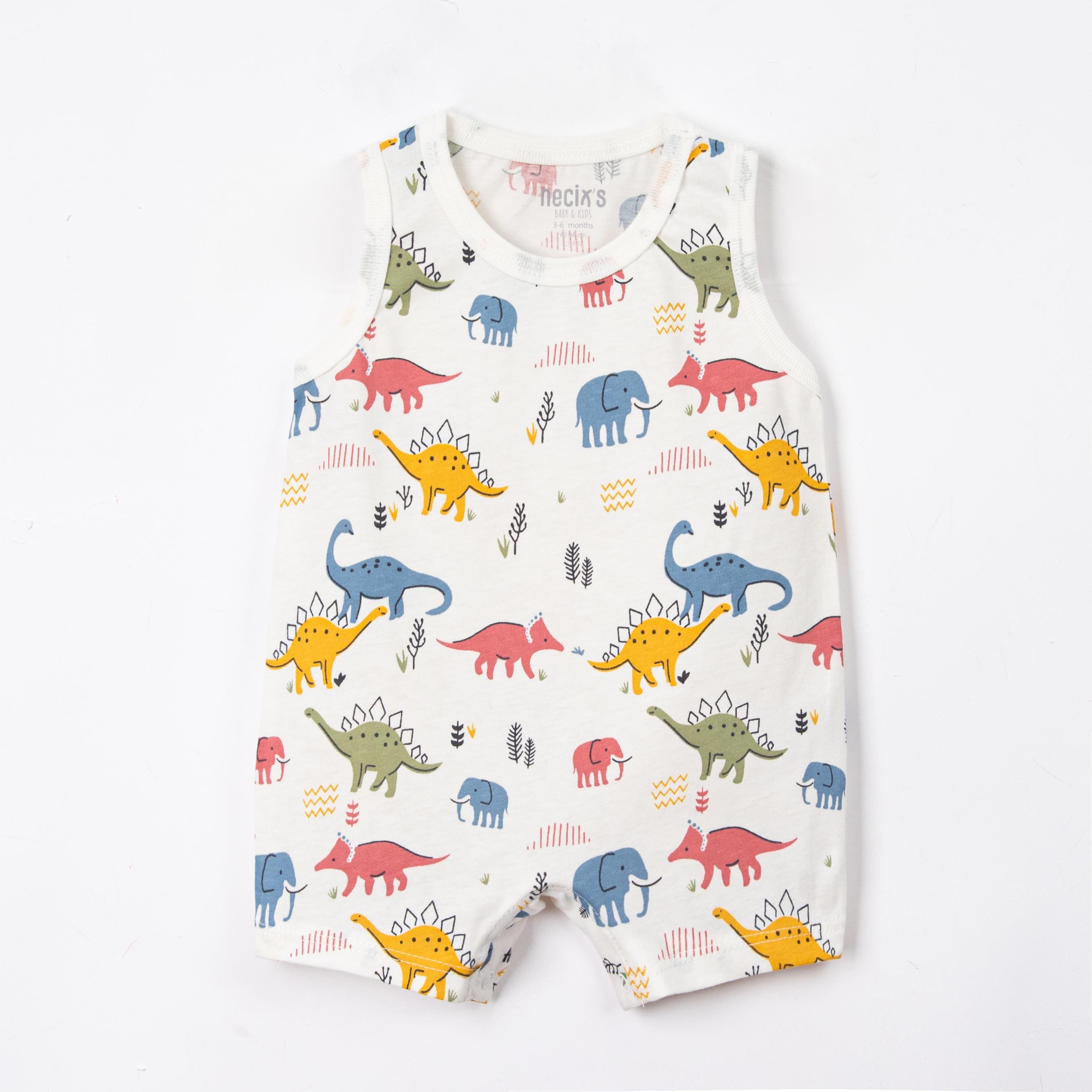 Kalın Askılı Yazlık erkek Bebek Üçlü Tulum