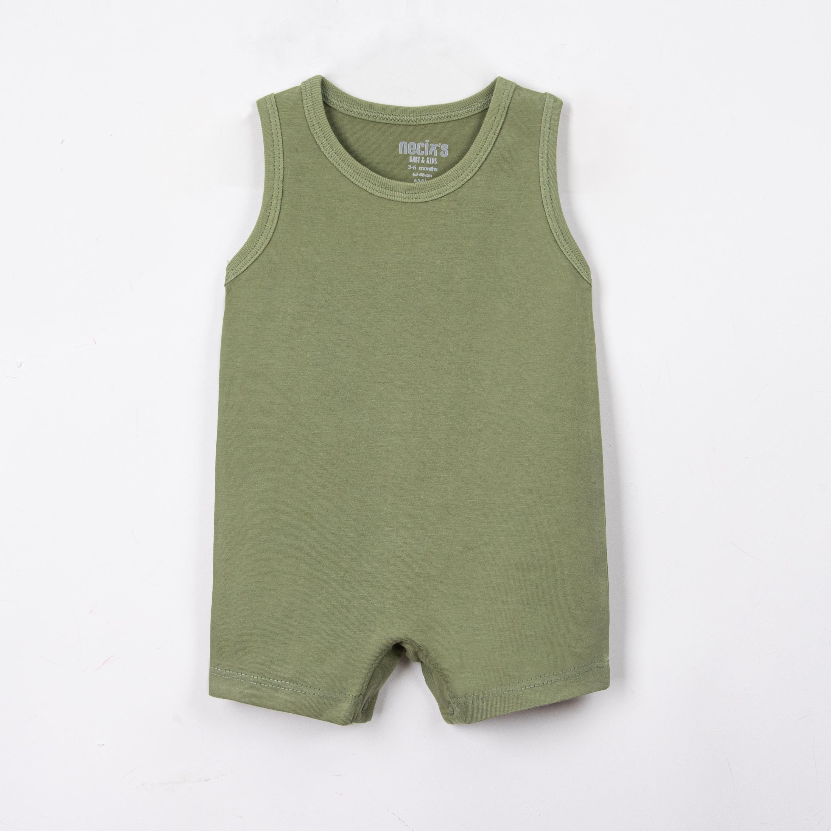 Kalın Askılı Yazlık erkek Bebek Üçlü Tulum