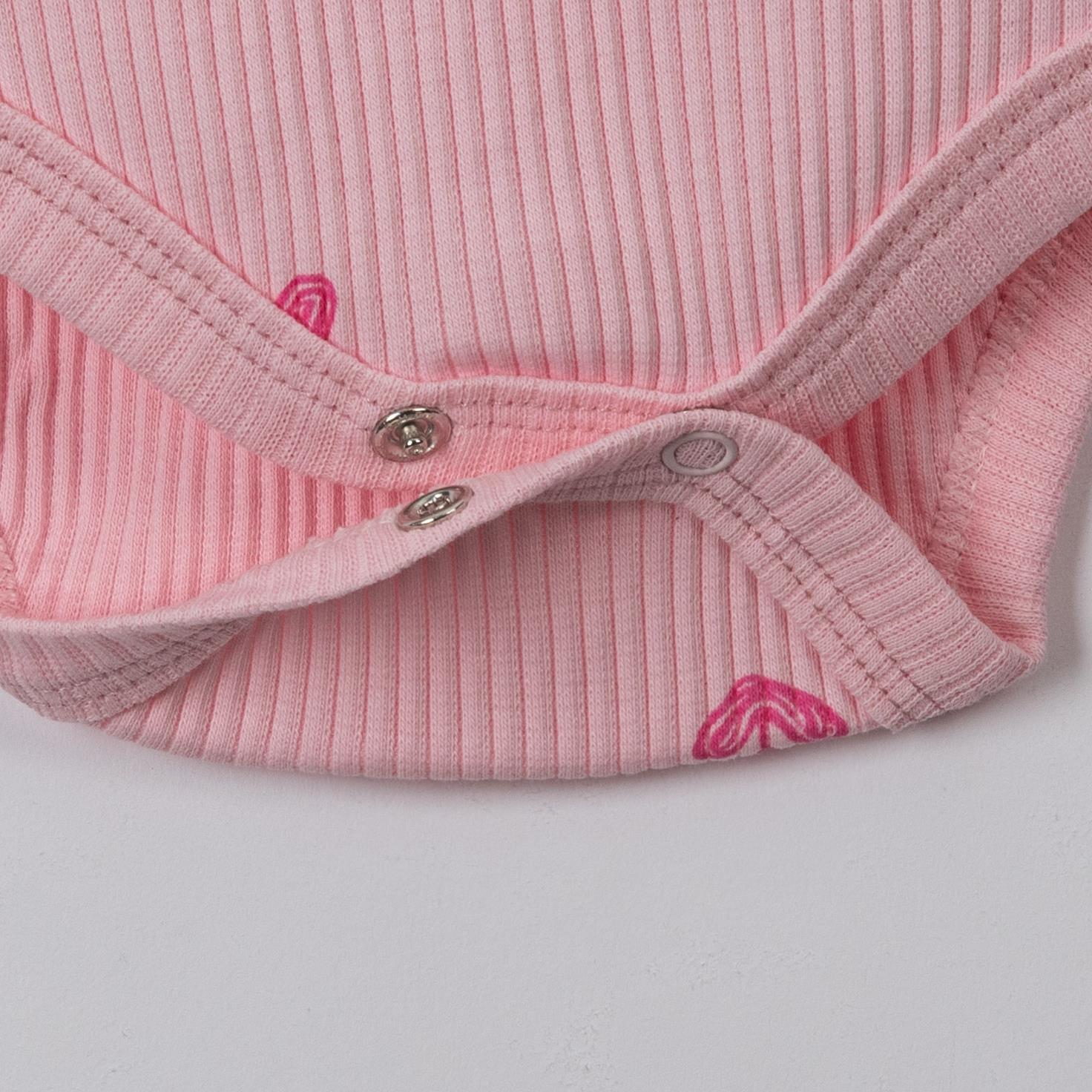 Kalp Temalı Kız Bebek Çıtçıtlı Body