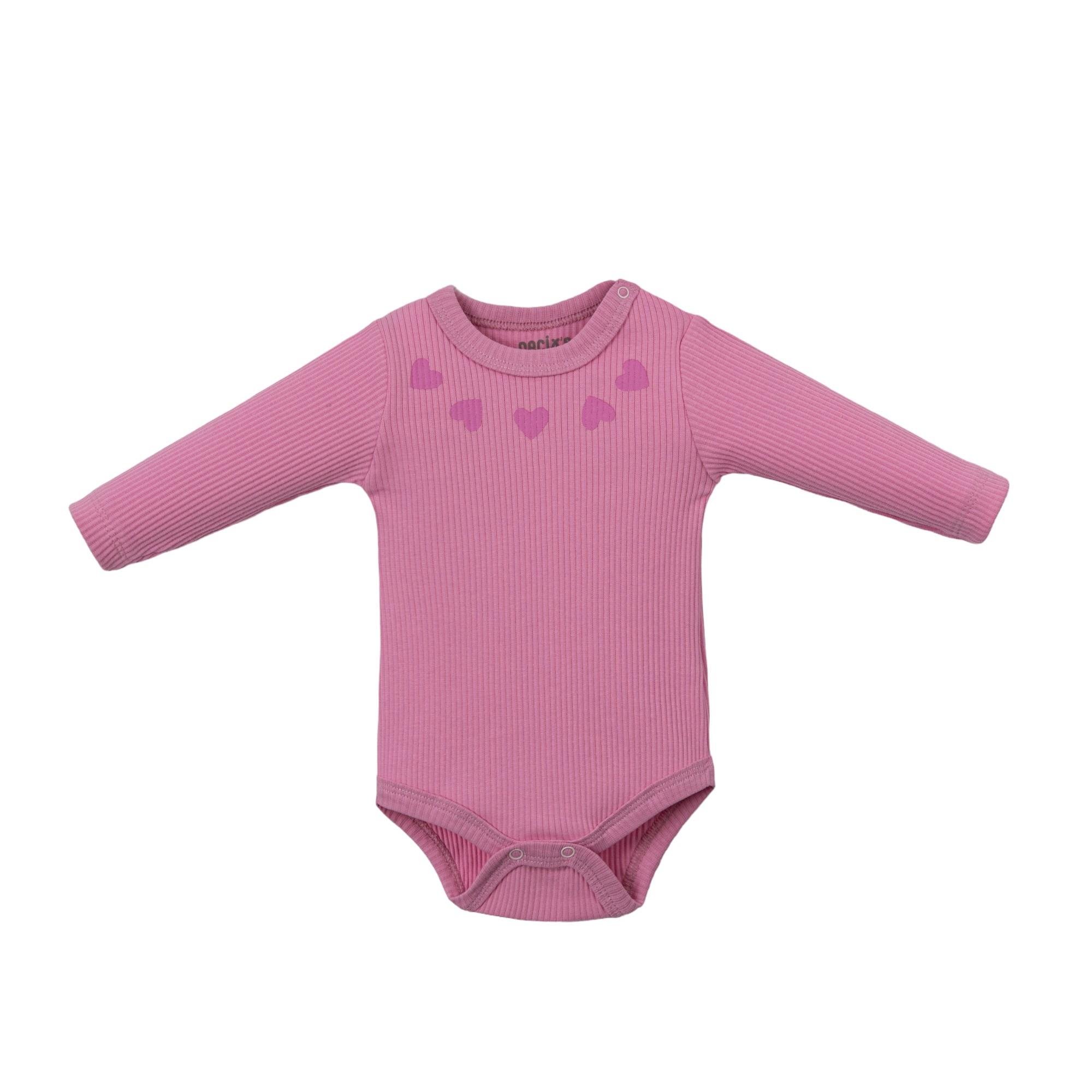 Kalp Temalı Kız Bebek Çıtçıtlı Body