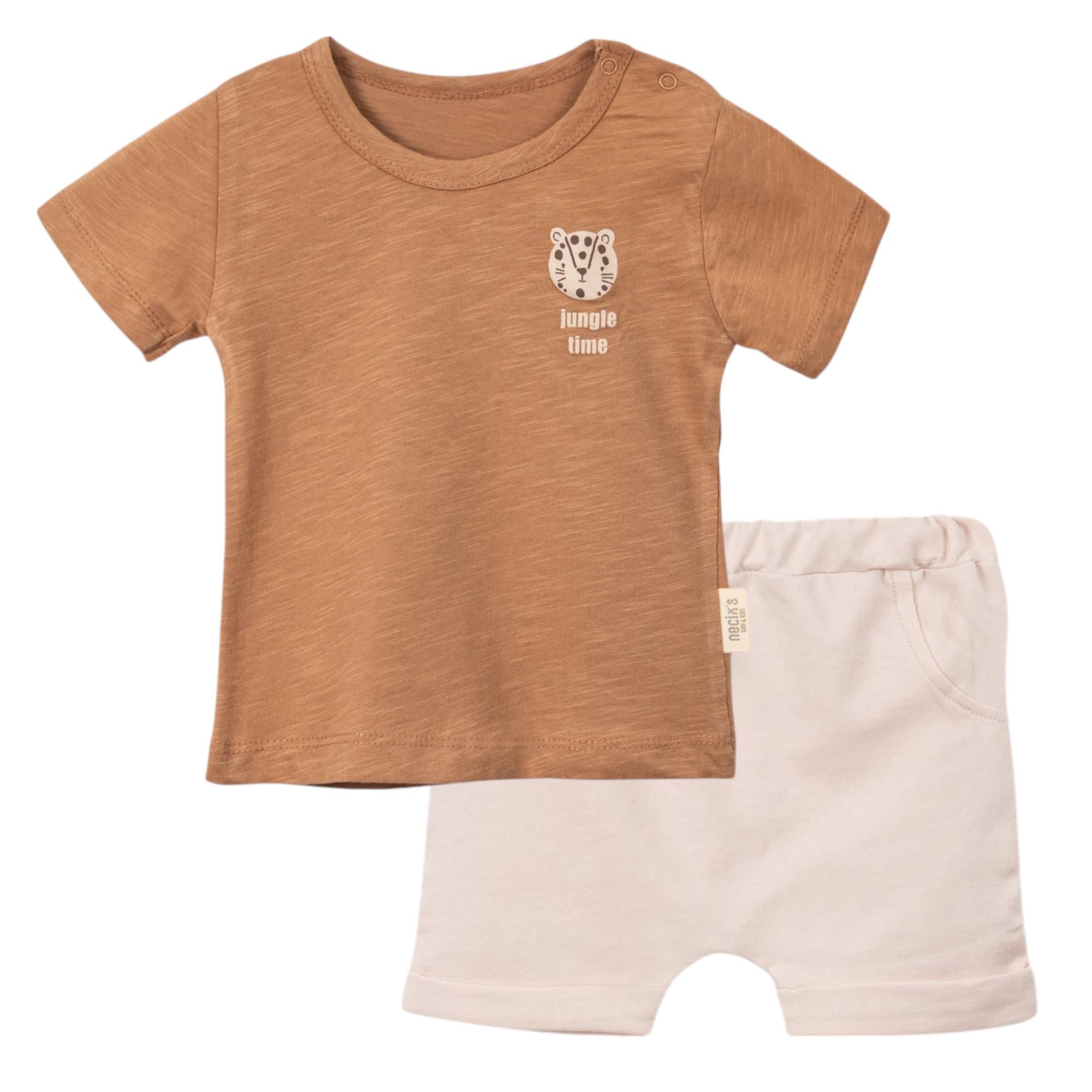 Kaplan Figürlü Erkek Bebek İkili Takım