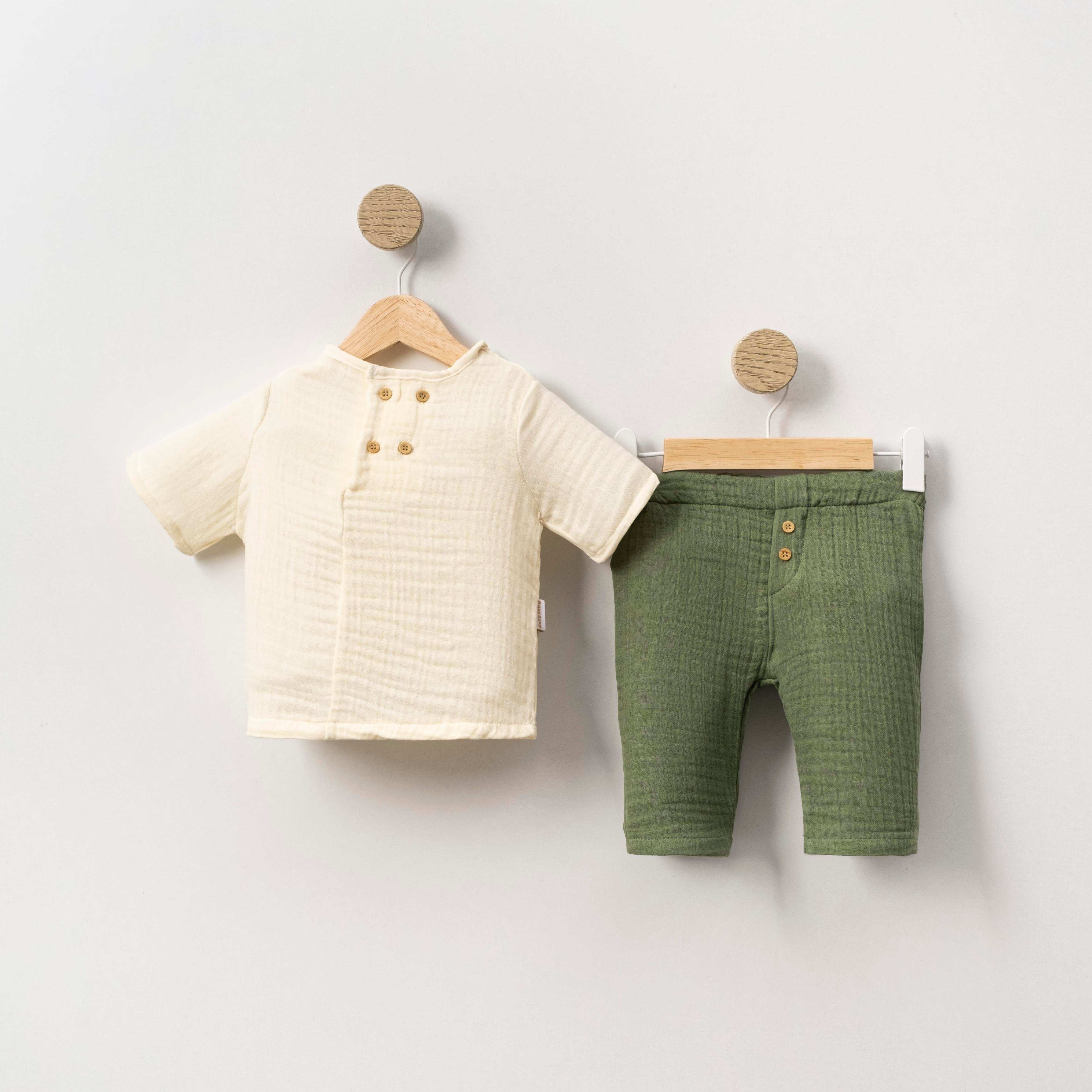 Kaprili Erkek Bebek Müslin Takım