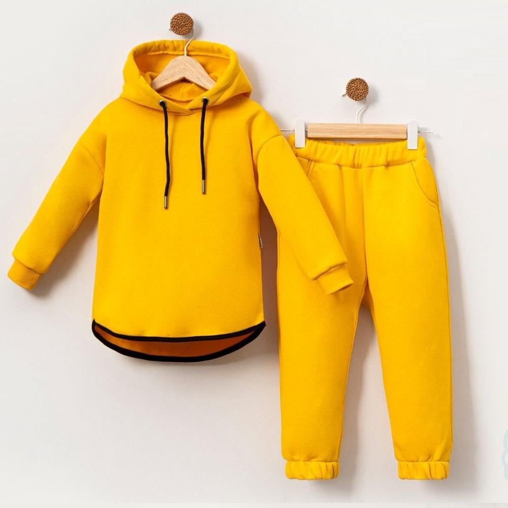 Kapüşonlu Biyeli Erkek Çocuk Sweatshirt