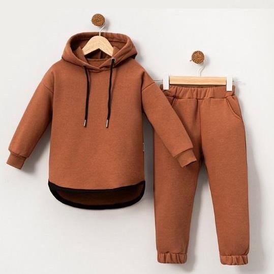 Kapüşonlu Biyeli Erkek Çocuk Sweatshirt