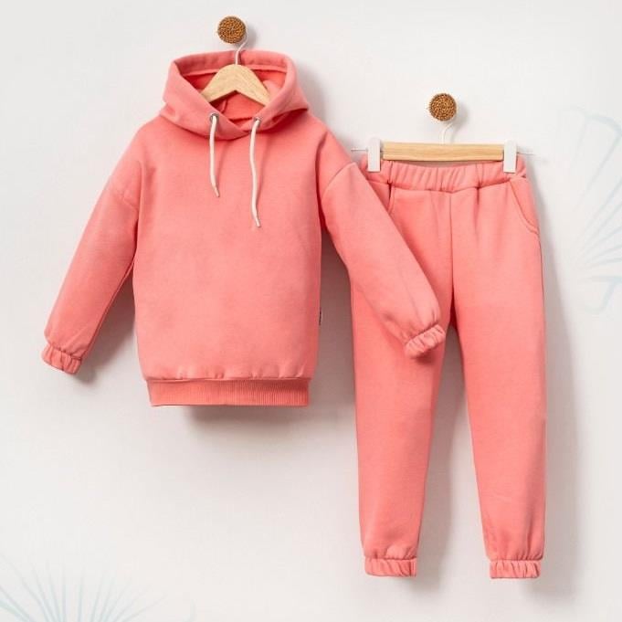 Kapüşonlu Sweatshirt Kız Çocuk İkili Takım