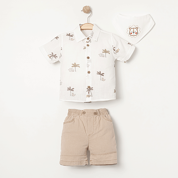 KARAVAN ERKEK BEBEK GÖMLEKLİ ŞORTLU TAKIM 6-24 M
