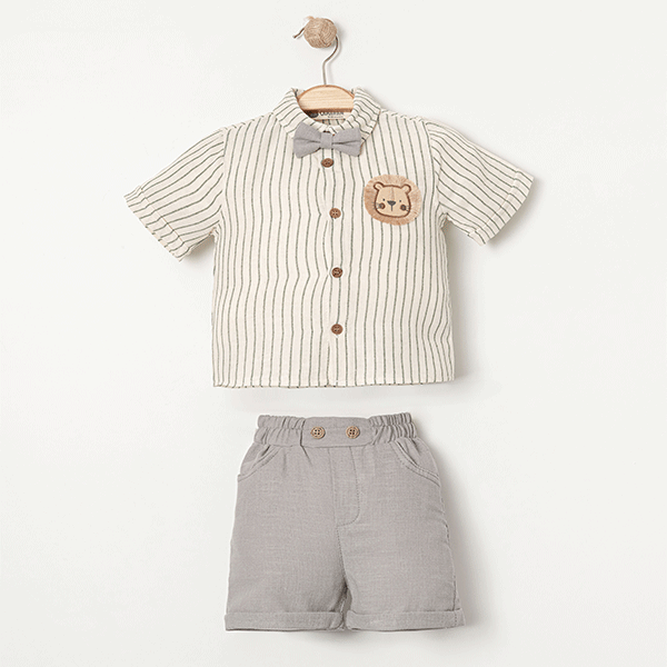KARAVAN ERKEK BEBEK GÖMLEKLİ ŞORTLU TAKIM 6-24 M