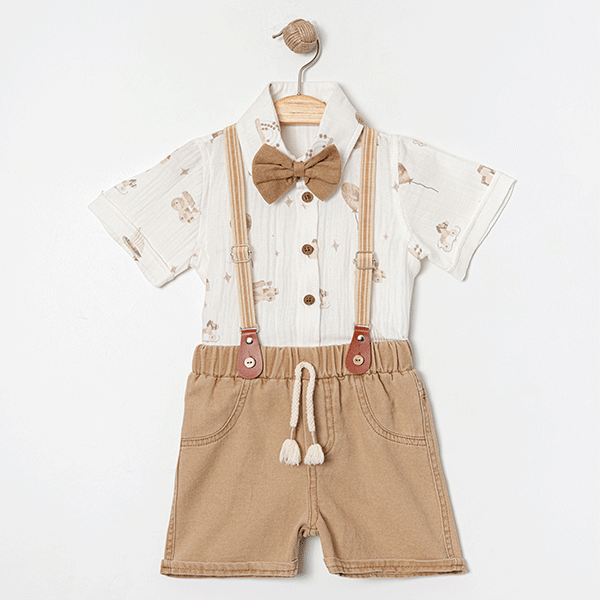 KARAVAN ERKEK BEBEK GÖMLEKLİ ŞORTLU TAKIM 6-24 M