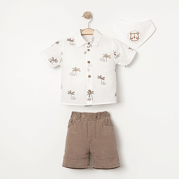 KARAVAN ERKEK BEBEK GÖMLEKLİ ŞORTLU TAKIM 6-24 M