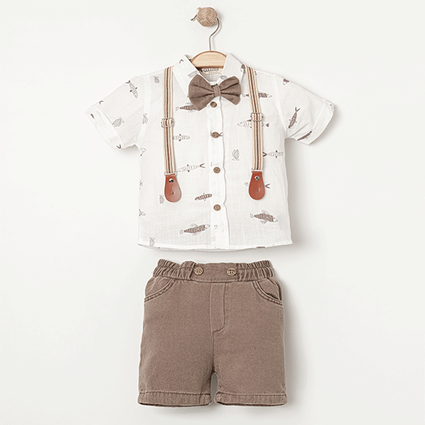 KARAVAN ERKEK BEBEK GÖMLEKLİ ŞORTLU TAKIM 6-24 M