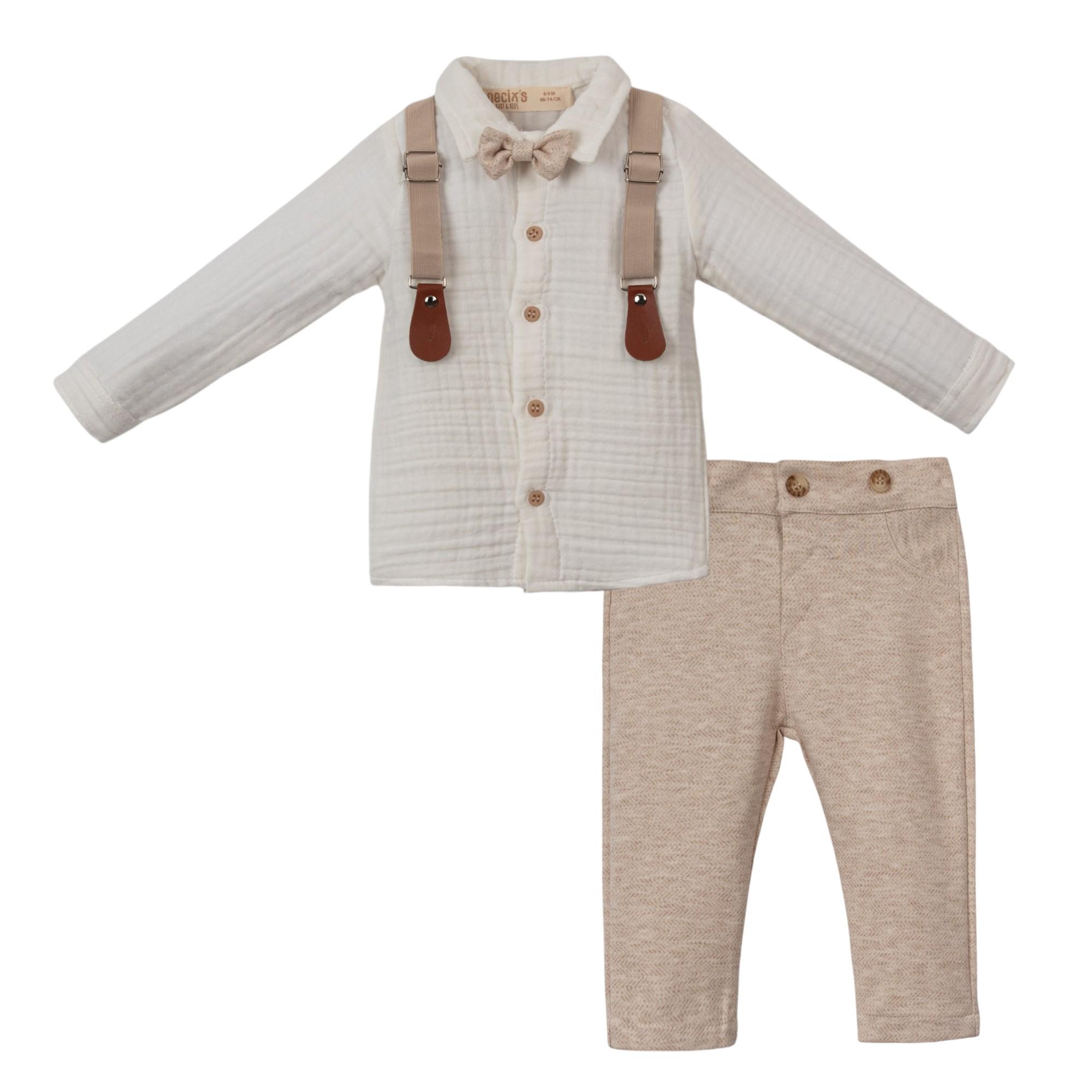 Kariye Gömlekli Erkek Bebek İkili Takım