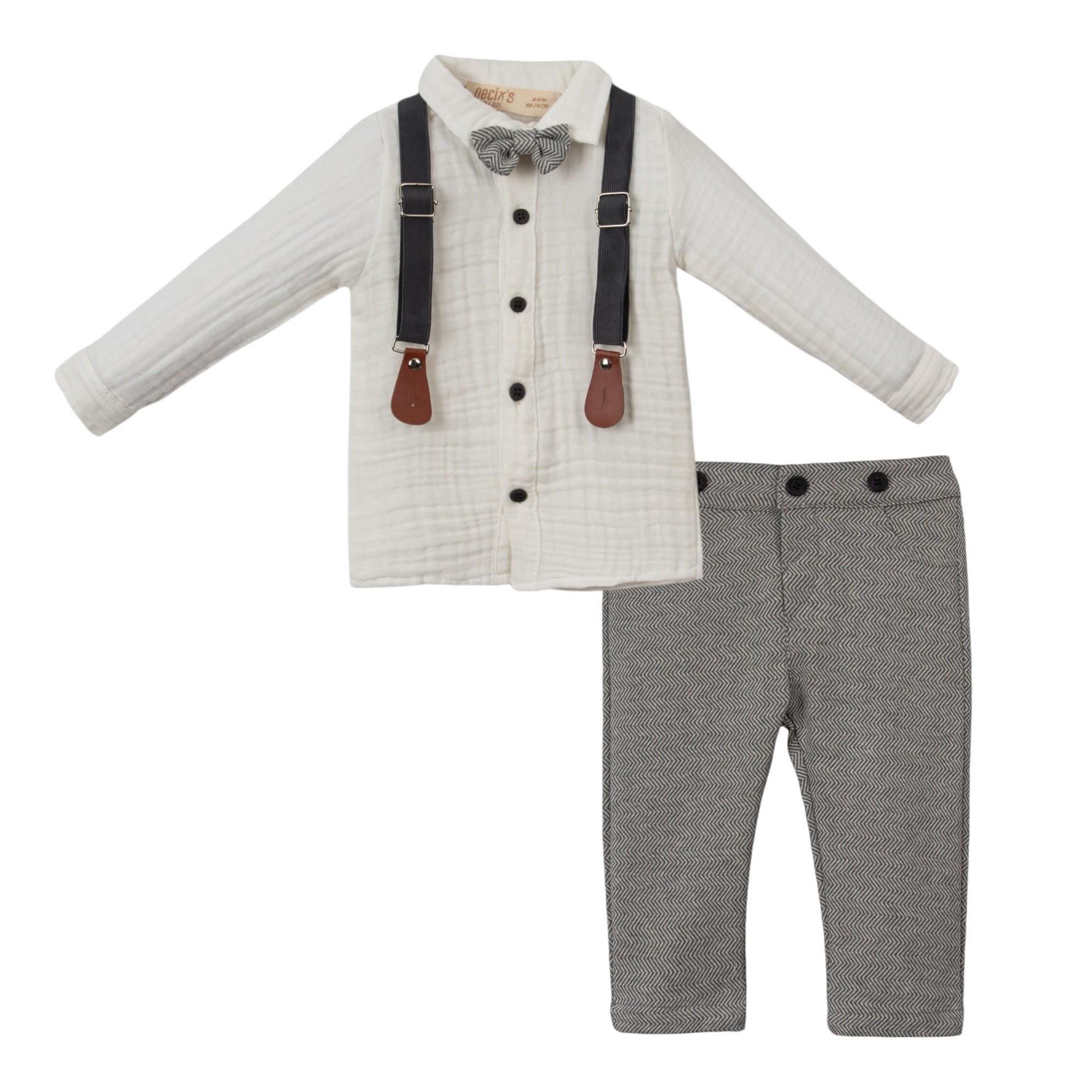 Kariye Gömlekli Erkek Bebek İkili Takım